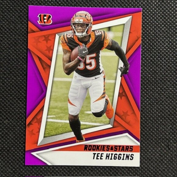 2021 Panini Rookies & Stars Purple Parallels #17 Tee Higgins Cincinnati Bengals - Picture 1 of 2